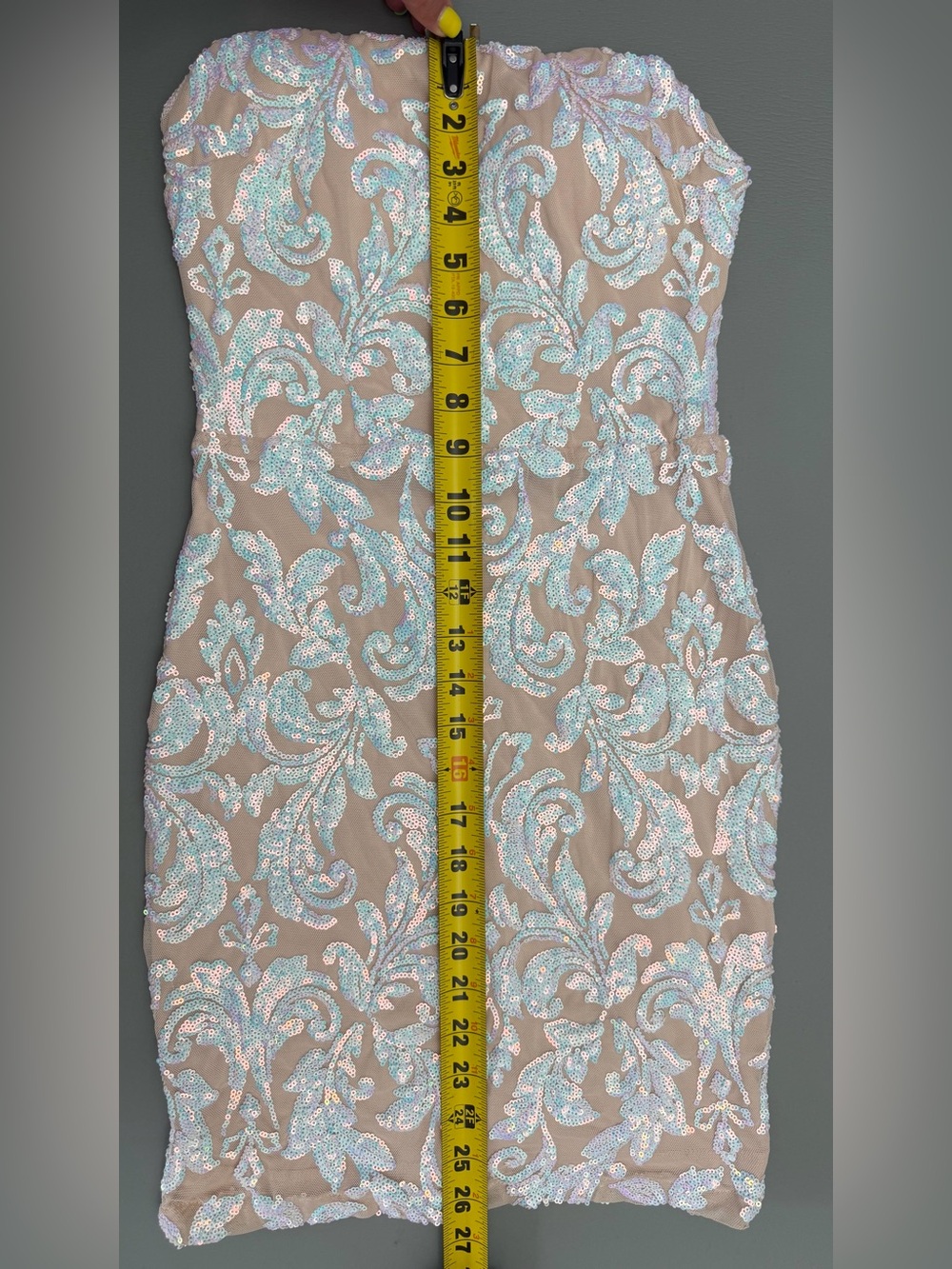 Windsor Pink Sequin Halter Mini Dress Lace Up Back Bodycon Cocktail Party - Picture 14 of 14